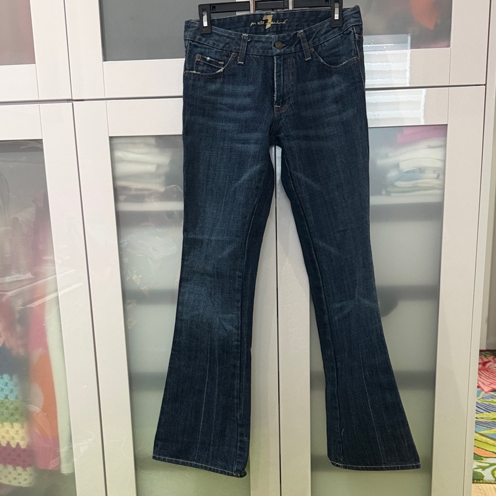 7 For All Mankind Dark Indigo Flare Jeans